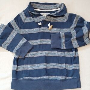 Genuine Kids By Oshkosh 5T Striped Navy Blue Kids Pullover Front Pocket